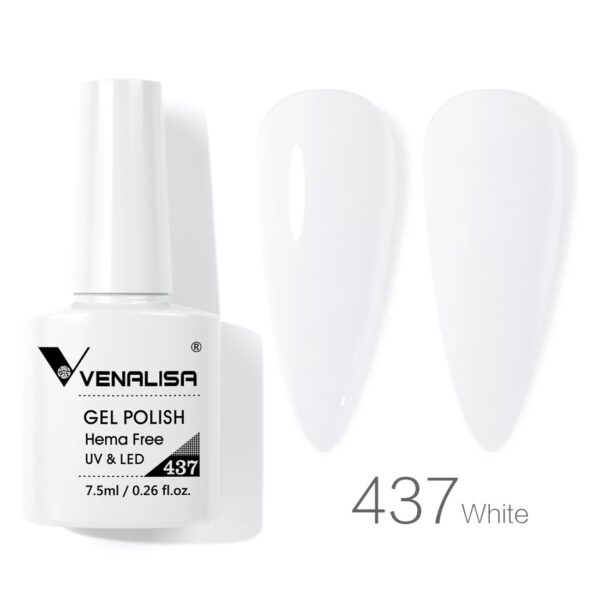 לק ג'ל VENALISA ונליסה 7.5 מ"ל מס' 437 - White