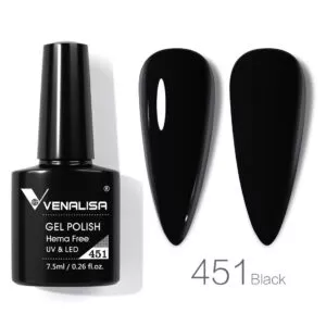 לק ג'ל VENALISA ונליסה 7.5 מ"ל מס' 451 - Black