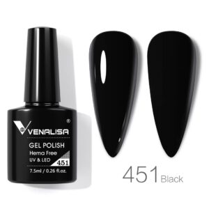 לק ג'ל VENALISA ונליסה 7.5 מ"ל מס' 451 - Black