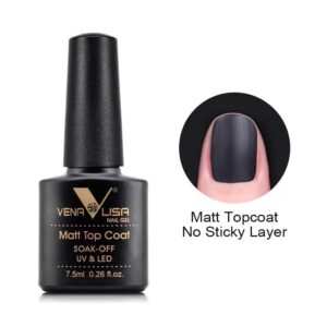 לק ג'ל VENALISA ונליסה 7.5 מ"ל - Matt Top Coat ללא נטרול