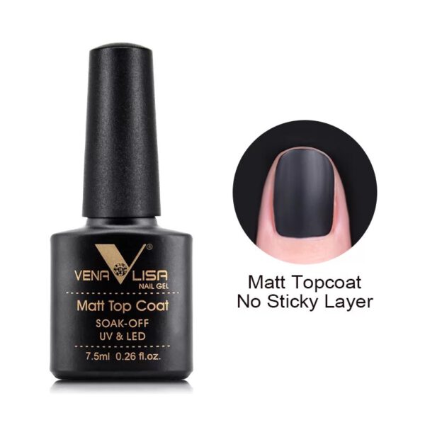 לק ג'ל VENALISA ונליסה 7.5 מ"ל - Matt Top Coat ללא נטרול