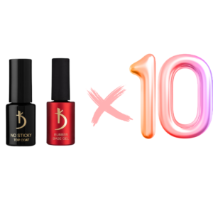 מארז 10 יחידות ראבר בייס 15 מ"ל טופ ללא נטרול 12 מל קודי KODI