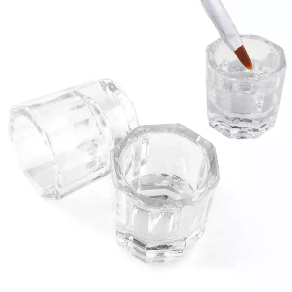 כוס זכוכית (דפנדיש) לנוזל אקריל ופוליג'ל – רב פעמית