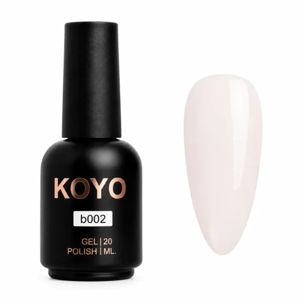 לק ג'ל פאני באני קויו KOYO גוון 005 לבן חלבי - בקבוק ענק 20 מ"ל | Funny Bunny Milky