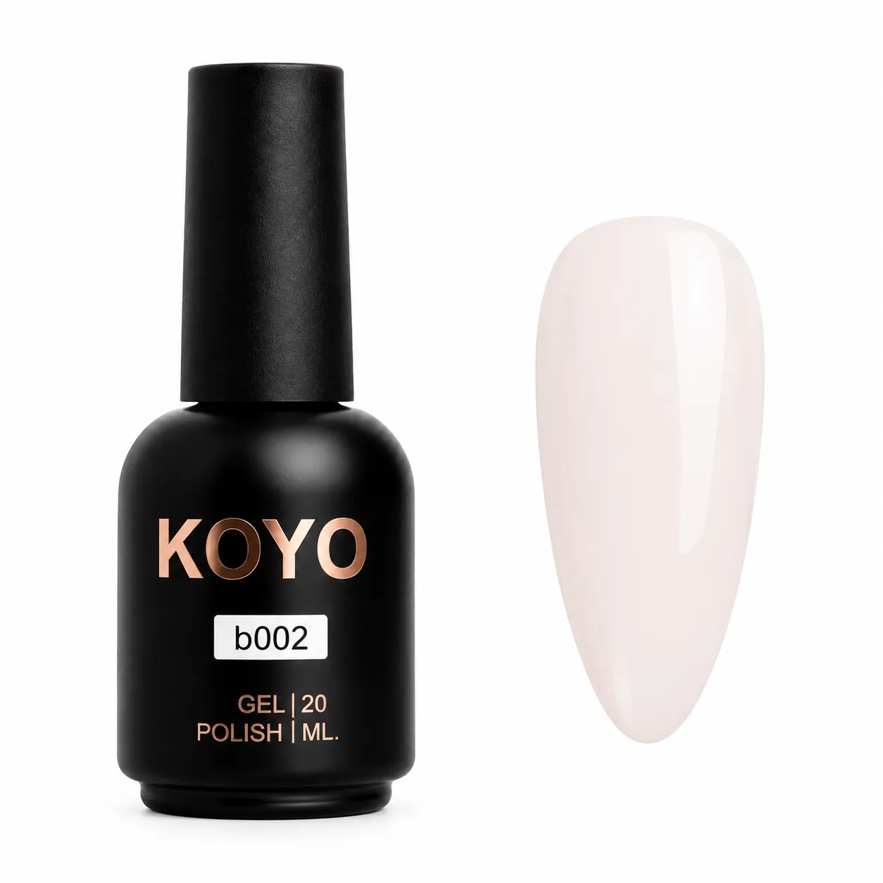לק ג'ל פאני באני קויו KOYO גוון 005 לבן חלבי - בקבוק ענק 20 מ"ל | Funny Bunny Milky