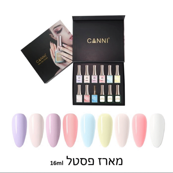 ערכת 12 יחידות לק ג'ל קאני 16 מ"ל דגם: פסטל 2023