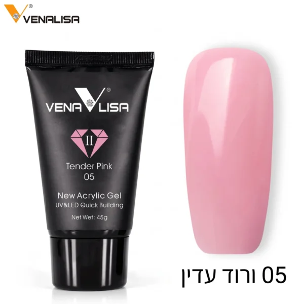 פוליג’ל ורוד עדין (Tender Pink) VENALISA ונליסה גוון 05 – שפופרת 45 גרם