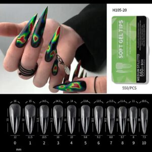 ג'לי טיפס 550 יחידות MEDIUM STILETTO