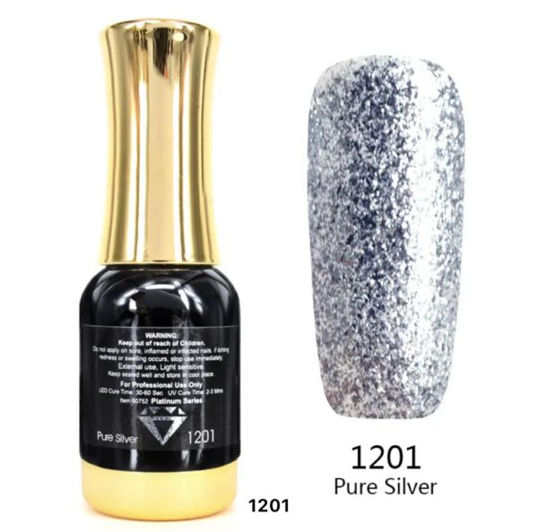 לק ג'ל VENALISA ונליסה 12 מ"ל מס' 1201 - Pure Silver