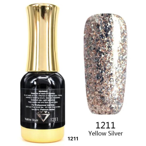 לק ג'ל VENALISA ונליסה 12 מ"ל מס' 1211 - Yellow Silver