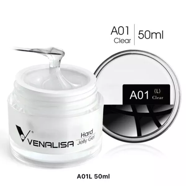 ג'ל בנייה ונליסה 50 מ"ל – A01 שקוף קריסטל (Clear)