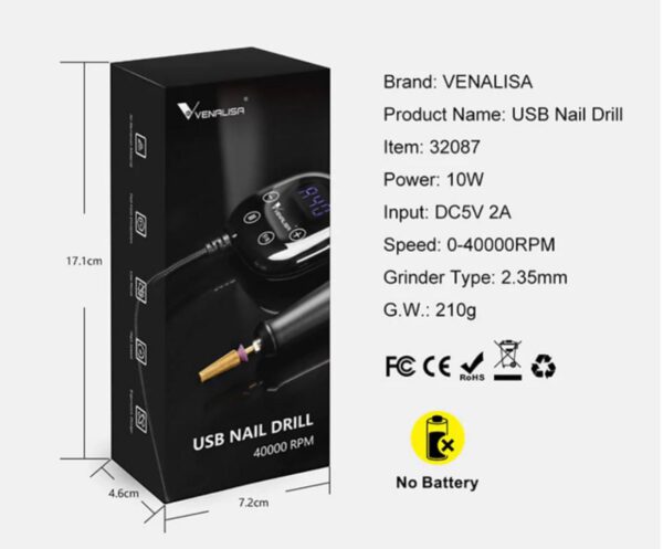 ⁦מכונת שיוף ונליסה 40000RPM Venalisa⁩ – תמונה ⁦4⁩