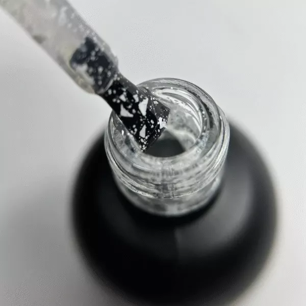 טופ קוט מבריק ללא נטרול KOYO Top Deep Sky – פתיתים שחור-לבן (20 מ״ל)