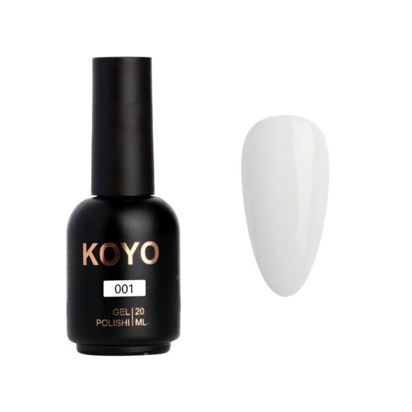 לק ג’ל KOYO גוון 001 לבן טיפקס