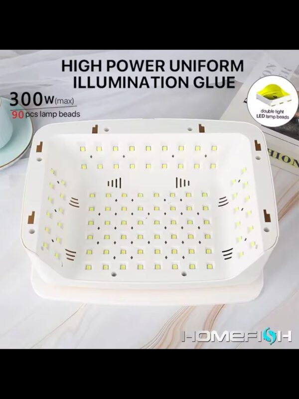 ⁦מנורת UV/LED לייבוש ציפורניים HomFi יוקרתית משולבת עם כרית 90 לדים⁩ – תמונה ⁦3⁩