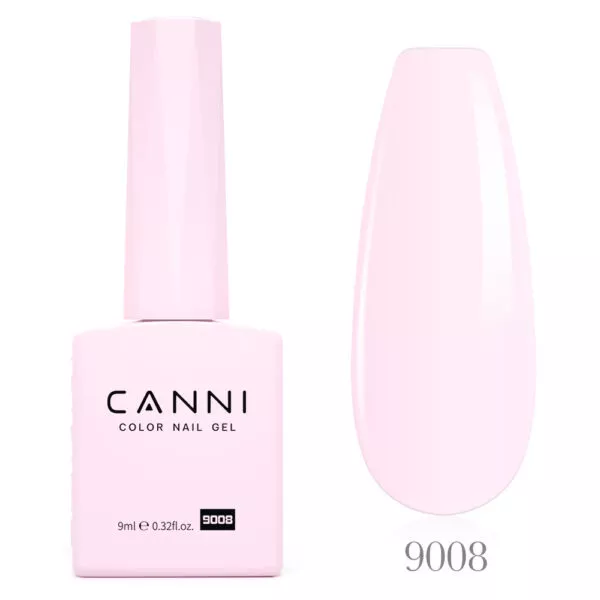 CANNI לק ג’ל 9 מ”ל HEMA FREE – גוון 9008 (ורוד בייבי עדין / Baby Pink)