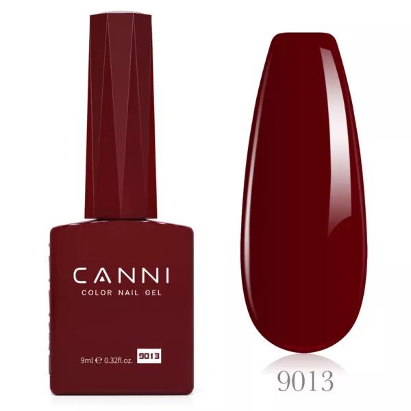 CANNI לק ג’ל 9 מ”ל HEMA FREE – גוון 9013 (דובדבן כהה / Deep Cherry)