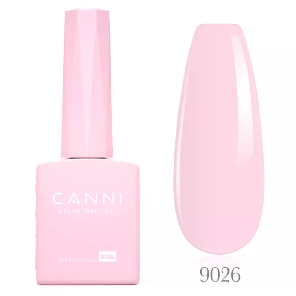 CANNI לק ג’ל 9 מ”ל HEMA FREE – גוון 9026 (ורוד בייבי / Soft Pink)