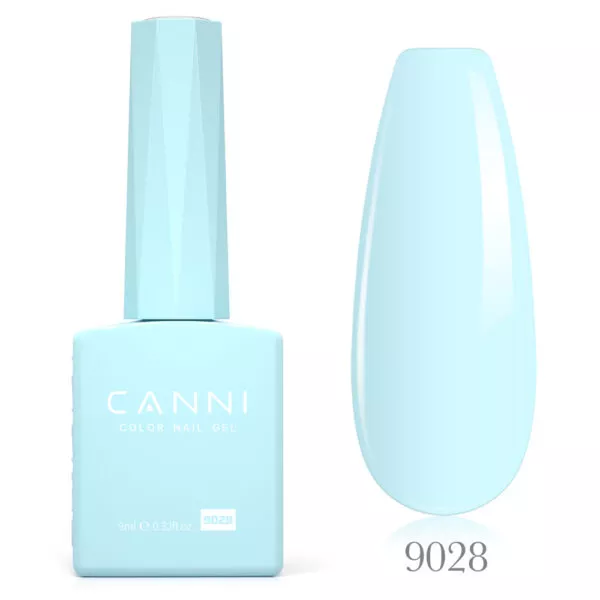 CANNI לק ג’ל 9 מ”ל HEMA FREE – גוון 9028 (תכלת שמיים / Sky Blue)