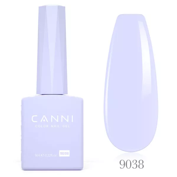 CANNI לק ג’ל 9 מ”ל HEMA FREE – גוון 9038 (סגול לבנדר עדין / Pale Lavender)