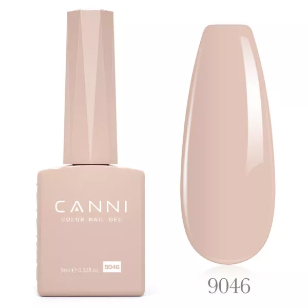 CANNI לק ג’ל 9 מ”ל HEMA FREE – גוון 9046 (ניוד פודרה רך / Soft Powder Nude)