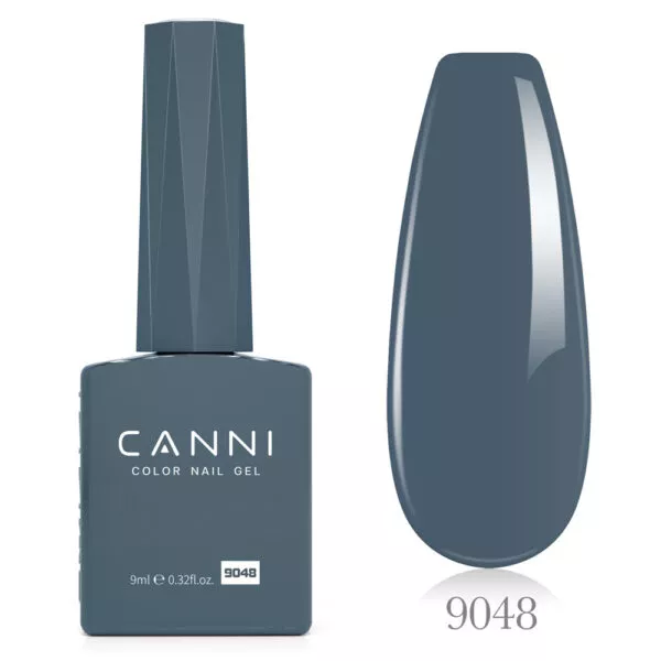 CANNI לק ג’ל 9 מ”ל HEMA FREE – גוון 9048 (כחול פטרול מעושן / Smoky Petrol Blue)