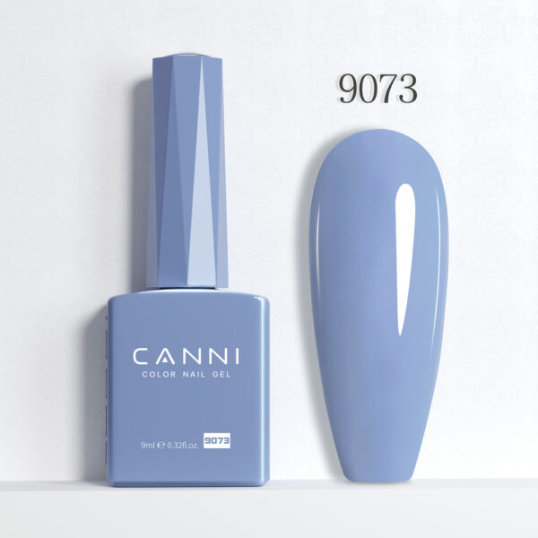 CANNI לק ג’ל 9 מ”ל HEMA FREE – גוון 9073 (תכלת פריווינקל / Periwinkle Blue)
