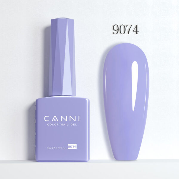 CANNI לק ג’ל 9 מ”ל HEMA FREE – גוון 9074 (סגול לילך / Soft Lilac)