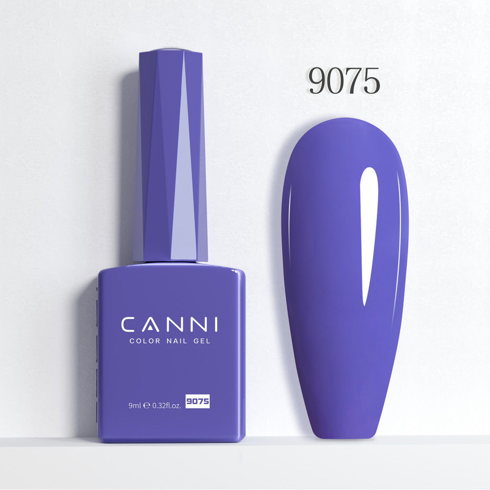 CANNI לק ג’ל 9 מ”ל HEMA FREE – גוון 9075 (סגול ויולט / Violet Purple)