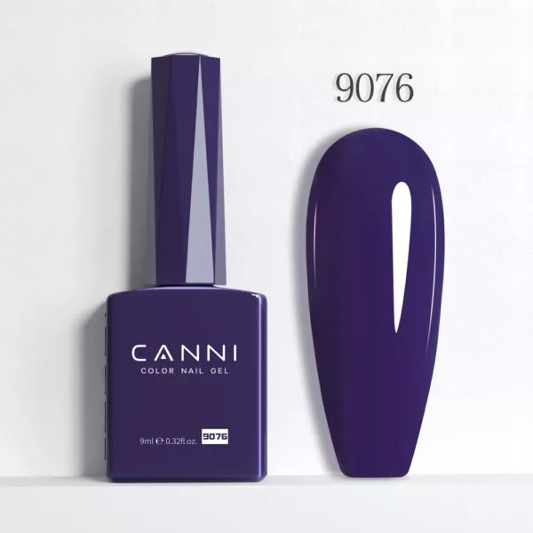 CANNI לק ג’ל 9 מ”ל HEMA FREE – גוון 9076 (סגול חציל מלכותי / Royal Aubergine)