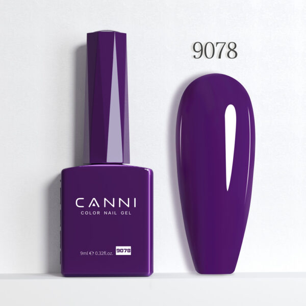CANNI לק ג’ל 9 מ”ל HEMA FREE – גוון 9078 (סגול מלכותי / Royal Purple)