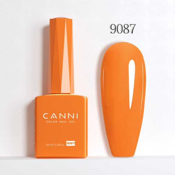 CANNI לק ג’ל 9 מ”ל HEMA FREE – גוון 9087 (כתום שקיעה / Sunset Orange)