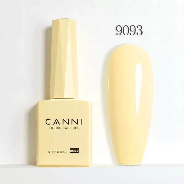 CANNI לק ג’ל 9 מ”ל HEMA FREE – גוון 9093 (צהוב חמאה / Butter Cream)