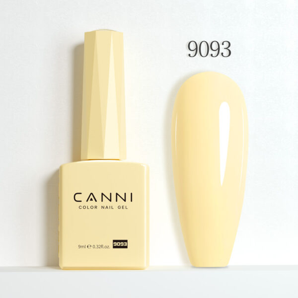 CANNI לק ג’ל 9 מ”ל HEMA FREE – גוון 9093 (צהוב חמאה / Butter Cream)