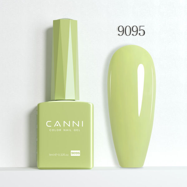 CANNI לק ג’ל 9 מ”ל HEMA FREE – גוון 9095 (ליים פסטלי / Pastel Lime)
