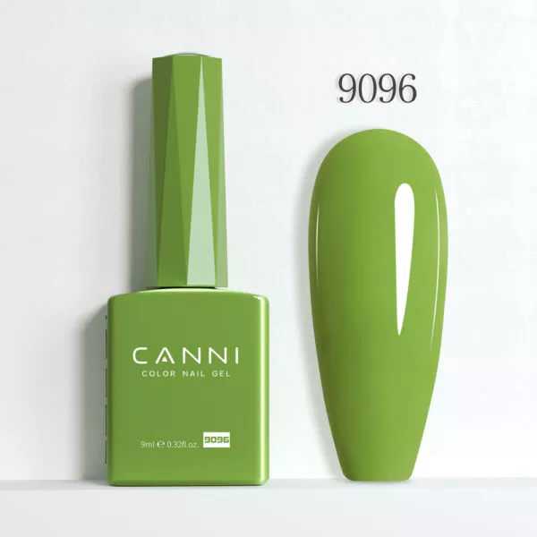 CANNI לק ג’ל 9 מ”ל HEMA FREE – גוון 9096 (ירוק תפוח / Apple Green)