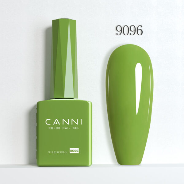 CANNI לק ג’ל 9 מ”ל HEMA FREE – גוון 9096 (ירוק תפוח / Apple Green)