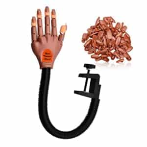 יד אימון לציפורניים עם 100 טיפסים וחיבור לשולחן – פתרון מושלם לתרגול בניית ציפורניים – תמונה 3