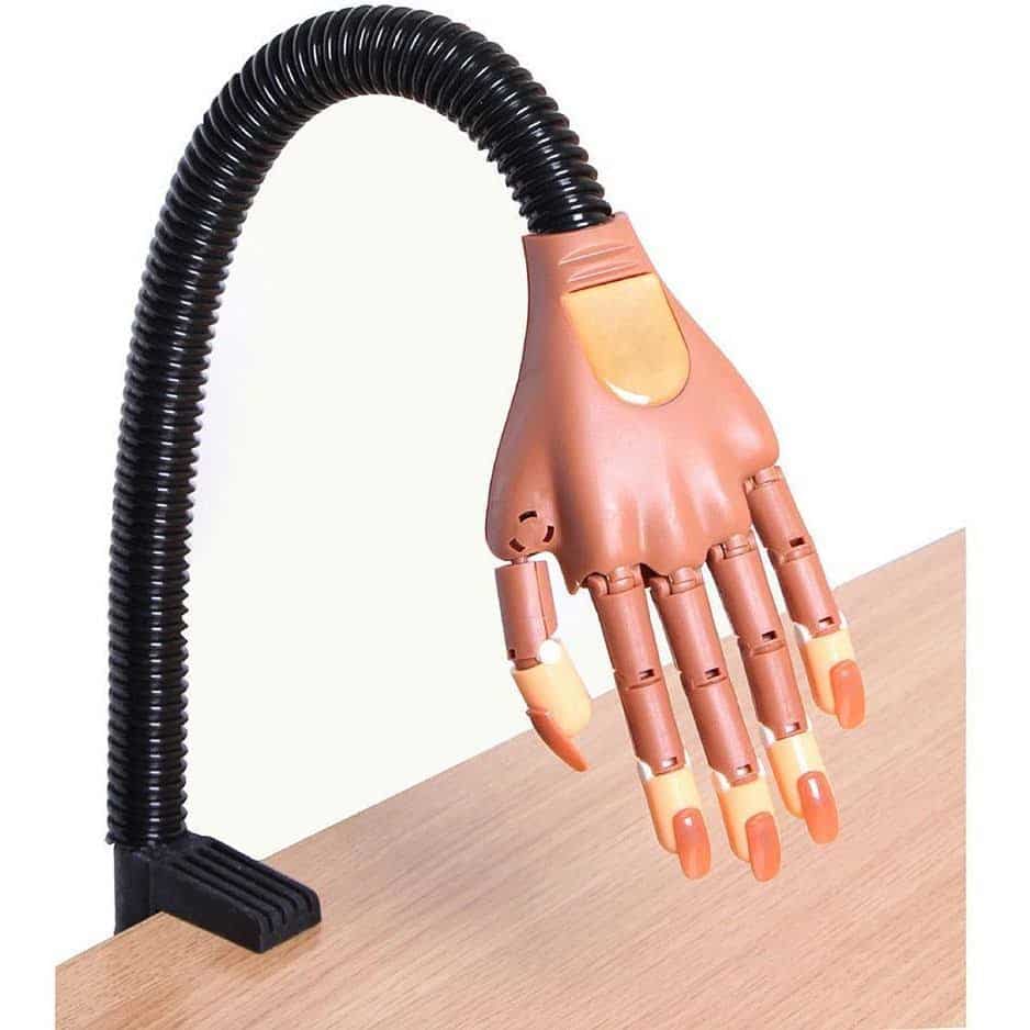 יד אימון לציפורניים עם 100 טיפסים וחיבור לשולחן – פתרון מושלם לתרגול בניית ציפורניים – תמונה 2