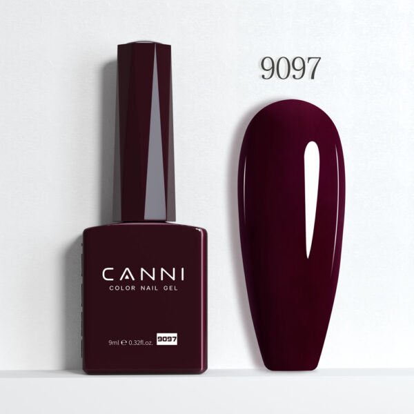 CANNI לק ג’ל 9 מ”ל HEMA FREE – גוון 9097 (סגול חציל עמוק / Deep Eggplant Purple)