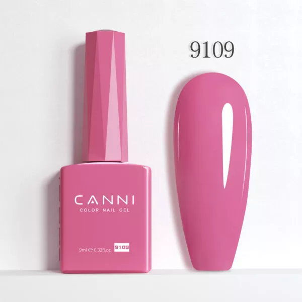 CANNI לק ג’ל 9 מ”ל HEMA FREE – גוון 9109 (ורוד פוקסיה מעודן / Muted Fuchsia Pink)