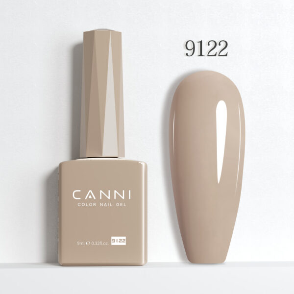 CANNI לק ג’ל 9 מ”ל HEMA FREE – גוון 9122 (ניוד לטה מוקה / Latte Mocha Nude)