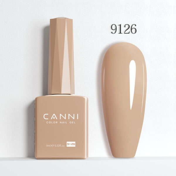 CANNI לק ג’ל 9 מ”ל HEMA FREE – גוון 9126 (ניוד חול מדברי / Desert Sand Nude)