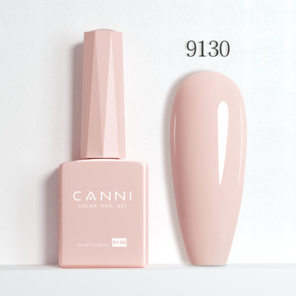 CANNI לק ג’ל 9 מ”ל HEMA FREE – גוון 9130 (ניוד ורוד פנינה / Pearly Pink Nude)