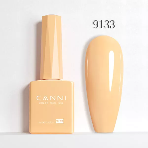 CANNI לק ג’ל 9 מ”ל HEMA FREE – גוון 9133 (ניוד בננה פסטלי / Pastel Banana Nude)