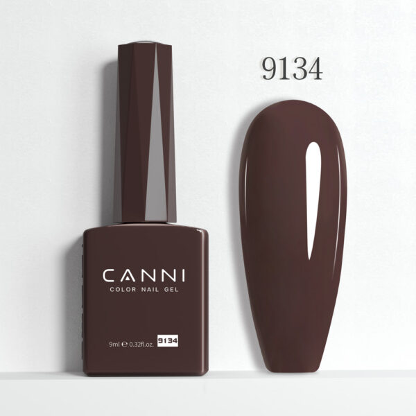 CANNI לק ג’ל 9 מ”ל HEMA FREE – גוון 9134 (ניוד קפוצ'ינו בהיר / Light Cappuccino Nude)