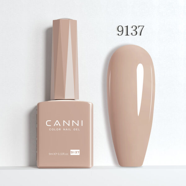CANNI לק ג’ל 9 מ”ל HEMA FREE – גוון 9137 (ניוד מוקה מעודן / Muted Mocha Nude)