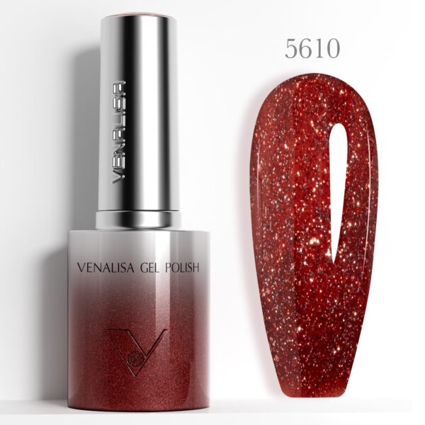 לק ג'ל גליטר Venalisa 10ml – גוון 5610 (נצנצים)