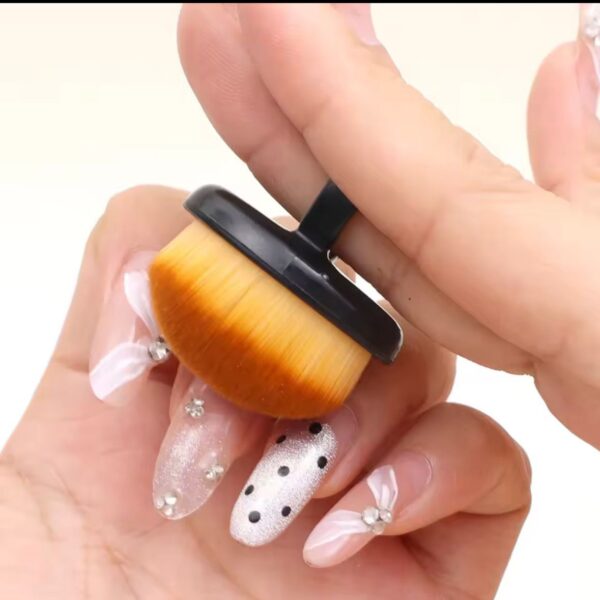 מברשת אבק מעוצבת לציפורניים (פטרייה) – סיבים רכים וצפופים