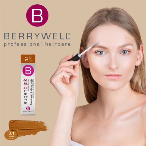 צבע גבות וריסים מקצועי Berrywell – גוון חום בהיר 3.1 (תוצרת גרמניה)